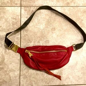 AIMEE KESTENBERG Red leather hip bag